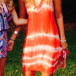 Alexis orange halter dress